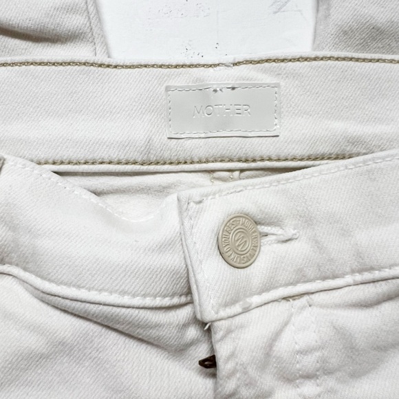 MOTHER Denim Womens Cream Puffs The Rambler Cargo Ankle High Waist Jean Size 29 - Picture 9 of 14